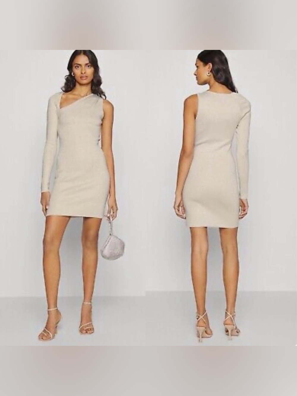 ABERCROMBIE & FITCH One-Shoulder Mini Sweater Dress